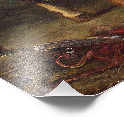 Ferdinand Delacroix Arab. Saddling sein Pferd Fotodruck (Ecke)