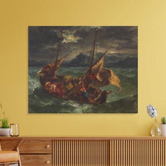 Ferdinand Delacroix Christ am Meer von Galiläa Leinwanddruck (Insitu (Wohnzimmer))