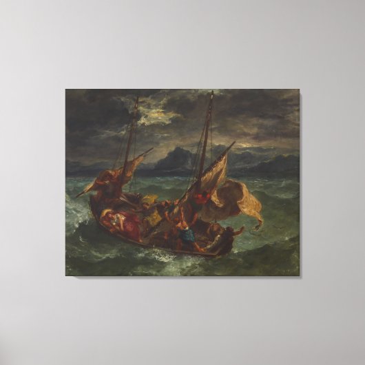 Ferdinand Delacroix Christ am Meer von Galiläa Leinwanddruck (Vorderseite)