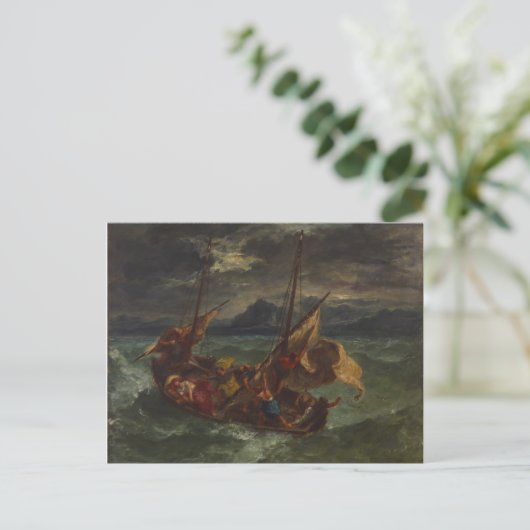 Ferdinand Delacroix Christ am Meer von Galiläa Postkarte (Stehend Vorderseite)