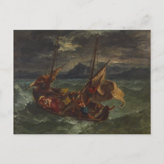 Ferdinand Delacroix Christ am Meer von Galiläa Postkarte (Vorderseite)