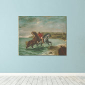 Ferdinand Delacroix Pferde aus dem Meer Leinwanddruck (Insitu (Holzboden))
