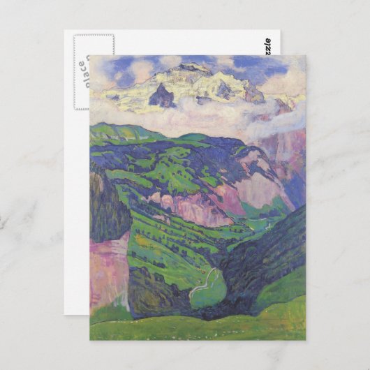 Ferdinand Hodler - Die Dame der Isenfluh Postkarte (Vorne/Hinten)