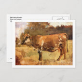 Ferdinand Hodler - Kuh in einer Weide Postkarte (Vorne/Hinten)