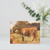 Ferdinand Hodler, Kuh in einer Weide Postkarte (Stehend Vorderseite)
