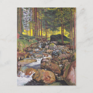 Ferdinand Hodler- Wald mit Bergbach Postkarte