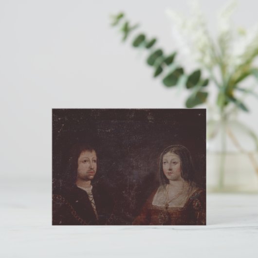 Ferdinand II von Aragon und Isabella I von Kastili Postkarte (Stehend Vorderseite)