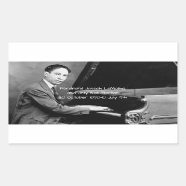 Ferdinand Joseph LaMothe, alias Jelly Roll Morton Rechteckiger Aufkleber