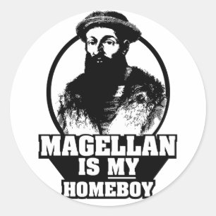 Ferdinand Magellan ist meine Hausfrau Runder Aufkleber
