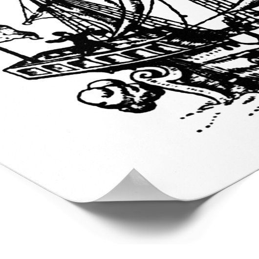 Ferdinand Magellans Schiff "Victoria" Poster (Ecke)