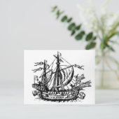 Ferdinand Magellans Schiff "Victoria" Postkarte (Stehend Vorderseite)