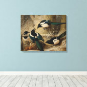 Ferdinand von Wright - Magpies Round a Dead Leinwanddruck (Insitu (Holzboden))