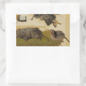 Ferdinand von Wright - Rodents Rechteckiger Aufkleber (Tasche)