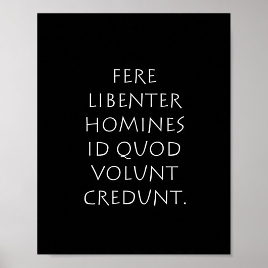 Fere libenter Homines id quod freiwillig Credunt Poster (Vorne)