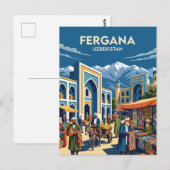 Fergana Usbekistan Postkarte (Vorne/Hinten)