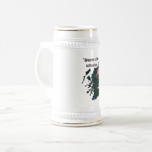 Fergsson Clan Abzeichen Stein Bierglas (Vorderseite Links)