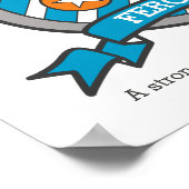 Fergus boys F name meint hunorange Wappen Poster (Ecke)