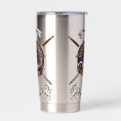 Ferguson Clan Abzeichen Tartan & Schwerter Thermobecher (Links)