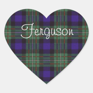 Ferguson Clan Kariert Scottish tartan Herz-Aufkleber