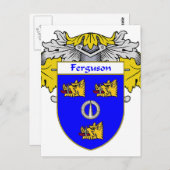 Ferguson Coat of Arms/Familienwappen (mantled) Postkarte (Vorne/Hinten)