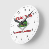 Ferguson-Flagge, Missouri Runde Wanduhr (Winkel)
