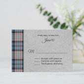 Ferguson Kariert Wedding RSVP Karte (Stehend Vorderseite)