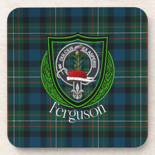 Ferguson schottischer Clan Tartan & Wappen Getränkeuntersetzer