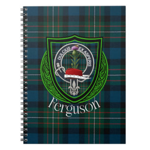 Ferguson schottisches Clan-Tartan und Wappen Notizblock