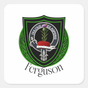 Ferguson schottisches Clan-Wappen Quadratischer Aufkleber