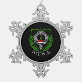 Ferguson schottisches Clan-Wappen Schneeflocken Zinn-Ornament