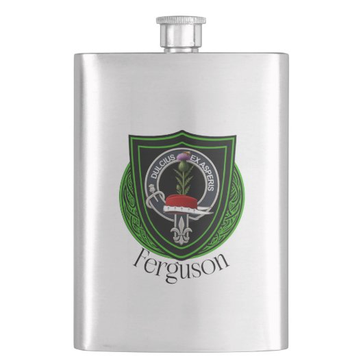 Ferguson Scottish Clan Crest Flachmann (Vorderseite)