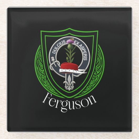 Ferguson Scottish Clan Crest Glasuntersetzer (Vorderseite)