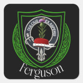 Ferguson Scottish Clan Crest Quadratischer Aufkleber (Vorderseite)
