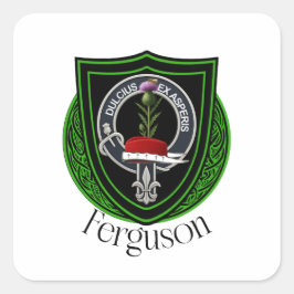 Ferguson Scottish Clan Crest Quadratischer Aufkleber