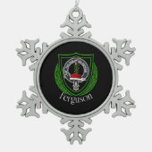 Ferguson Scottish Clan Crest Schneeflocken Zinn-Ornament (Vorderseite)