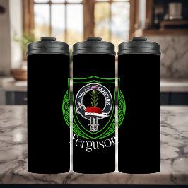 Ferguson Scottish Clan Strap & Buckle Crest Thermosbecher