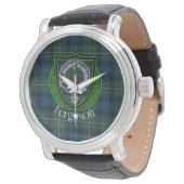 Ferguson Scottish Clan Tartan & Crest Armbanduhr (Schrägansicht)