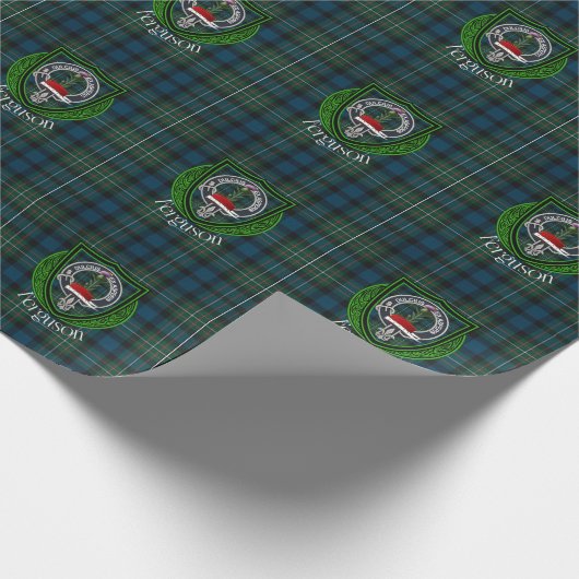 Ferguson Scottish Clan Tartan & Crest Geschenkpapier (Ecke)