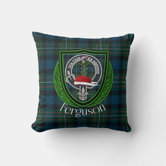 Ferguson Scottish Clan Tartan & Crest Kissen (Vorderseite)
