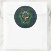 Ferguson Scottish Clan Tartan & Crest Runder Aufkleber (Tasche)