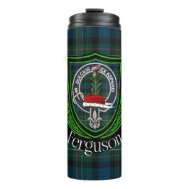 Ferguson Scottish Clan Tartan & Crest Thermosbecher