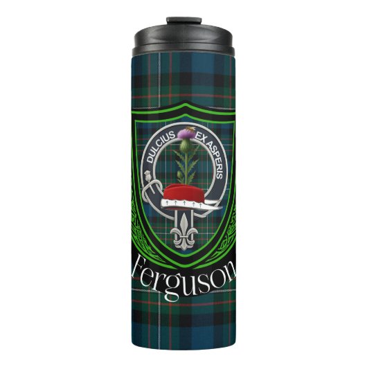 Ferguson Scottish Clan Tartan & Crest Thermosbecher (Vorderseite)