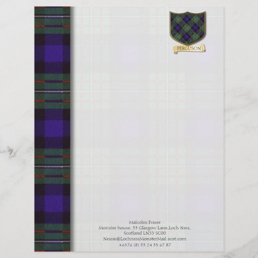 Ferguson-Tartan-Designpapier Briefbogen (Vorderseite)