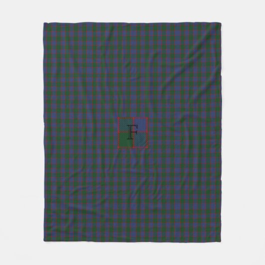 FERGUSON TARTAN Muster Monogram BLANKET F Fleecedecke (Vorderseite)