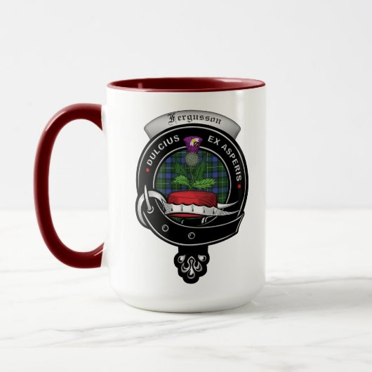 Fergusson Clan Abzeichen Combo 15oz Tasse (Links)