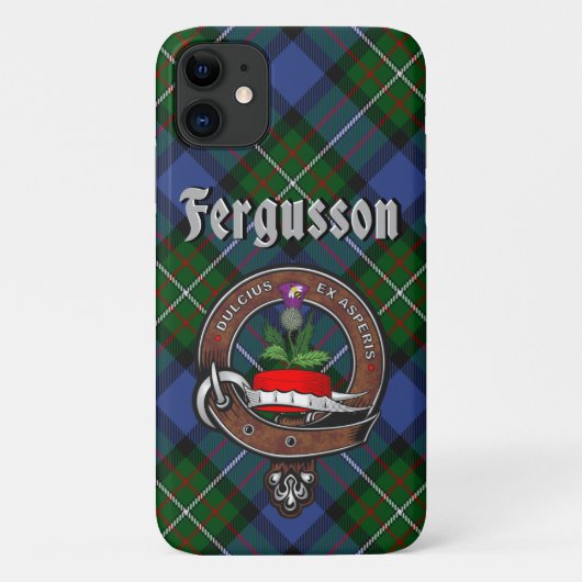 Fergusson Clan Abzeichen & Tartan Phone Case (Rückseite)