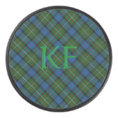Fergusson Offizielles Tartan mit Monogramm/Initial Eishockey Puck (Vorderseite)