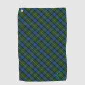 Fergusson Offizielles Tartan mit Monogramm/Initial Golfhandtuch (Vorderseite)