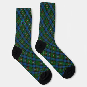 Fergusson Offizielles Tartan mit Monogramm/Initial Socken