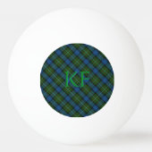 Fergusson Offizielles Tartan mit Monogramm/Initial Tischtennisball (Vorderseite)